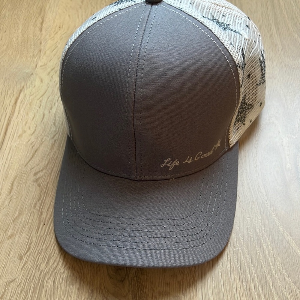 Iove is good slate grey mesh hat brand new with tags